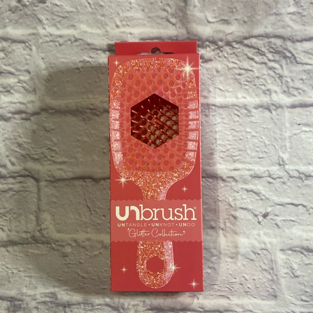 Unbrush Detangler Brush Glitter Collection Pink